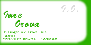 imre orova business card